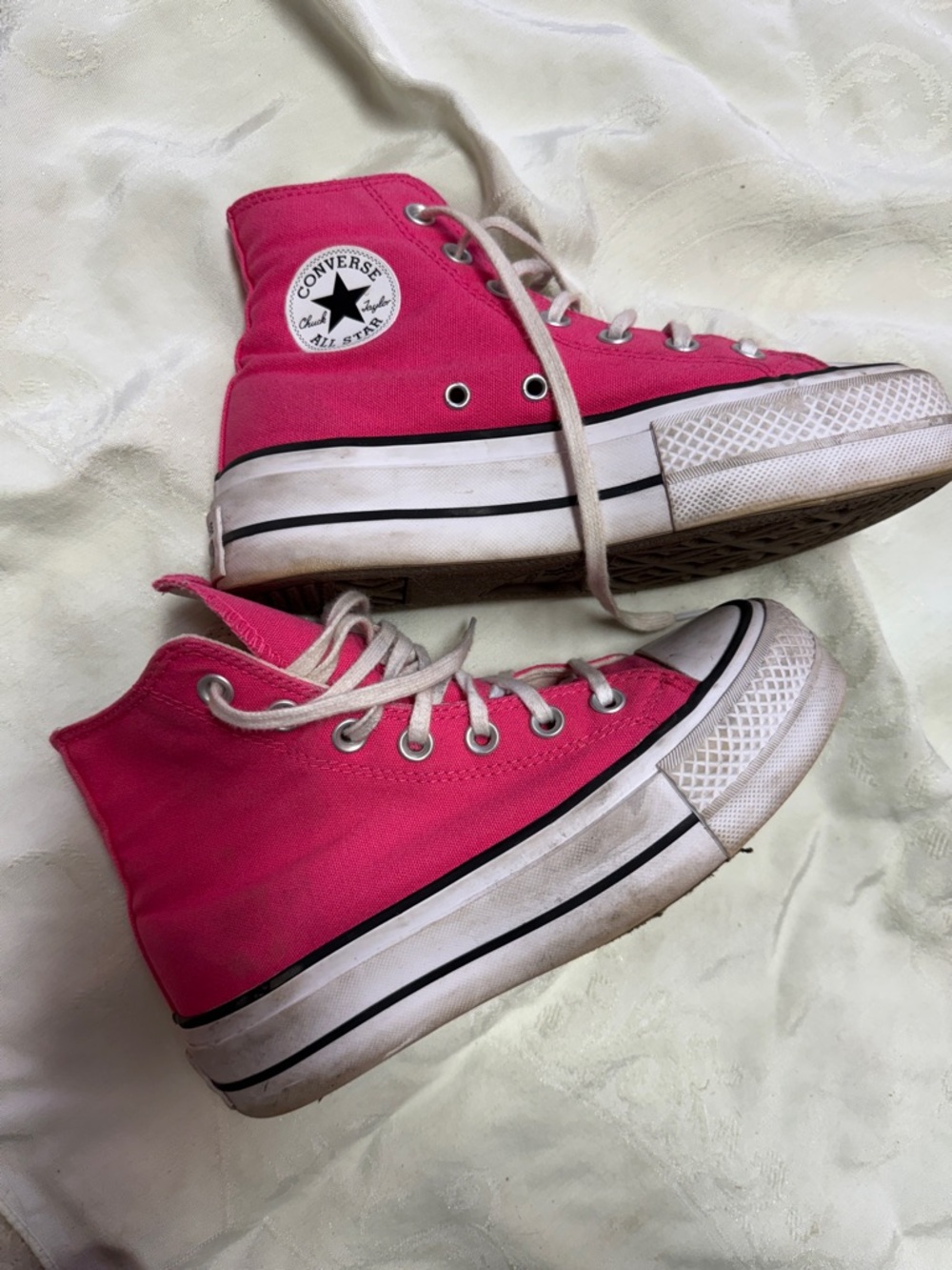 Bundle of 2 Converse platform sole High-Top Sneakers in Pink and grey - Picture 3 of 7